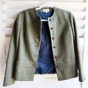 RARE Vintage Ladybug Houndstooth Wool Jacket – Size 3 (approx. Small)